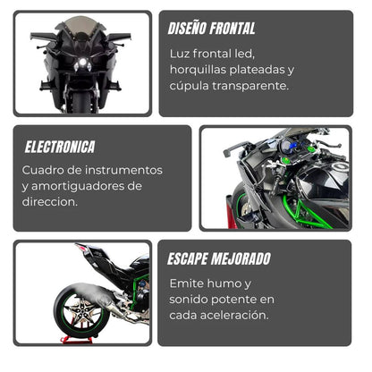 1:9 Kawasaki H2R Premium - Con Humo