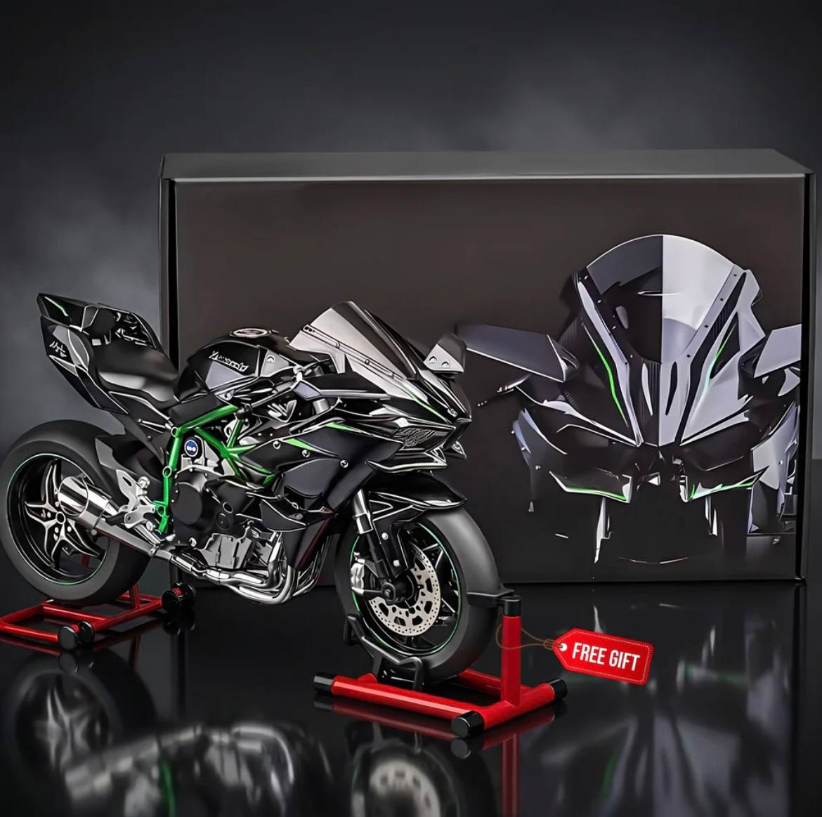 1:9 Kawasaki H2R Premium - Con Humo